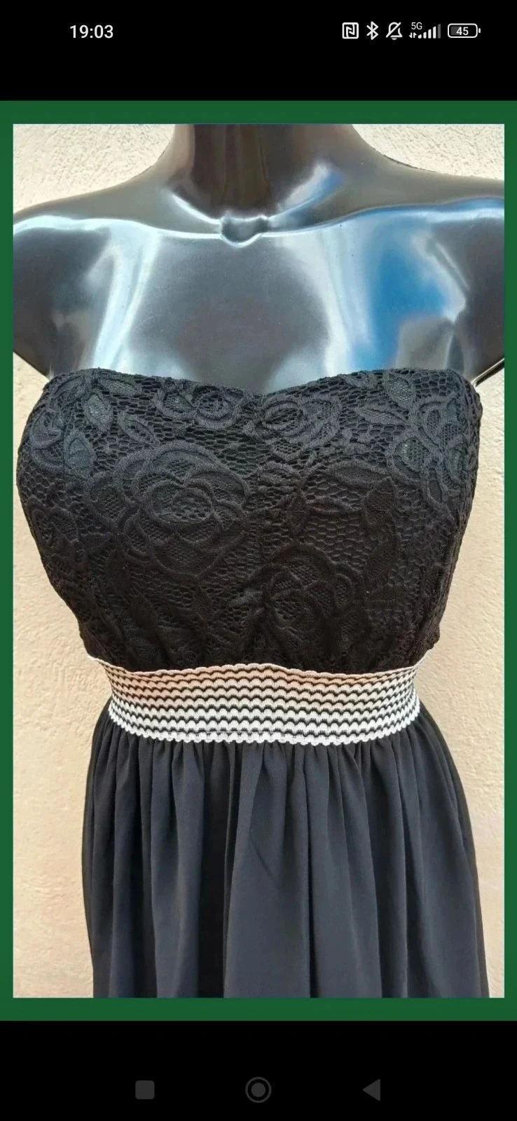 Lang zwart jurkje met halsband - Maat M/L ♥ – photo 7